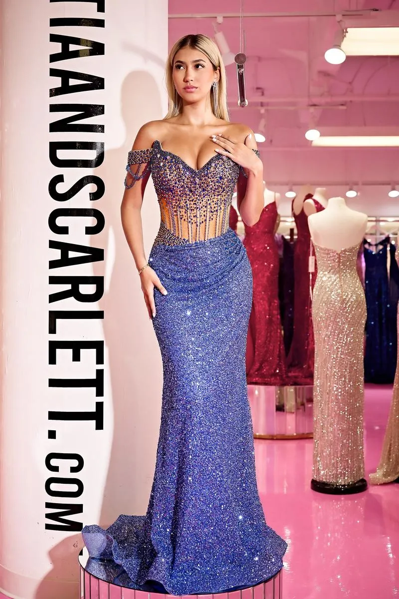 Portia and Scarlett Couture Dress PS24880C sold by Terry costa product image thumbnail 3