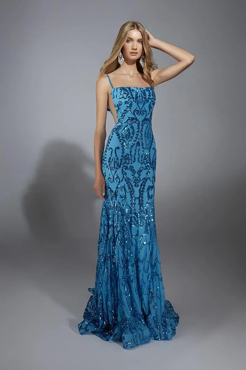 Alyce Prom Dress 61852 sold by Terry costa product image thumbnail 4