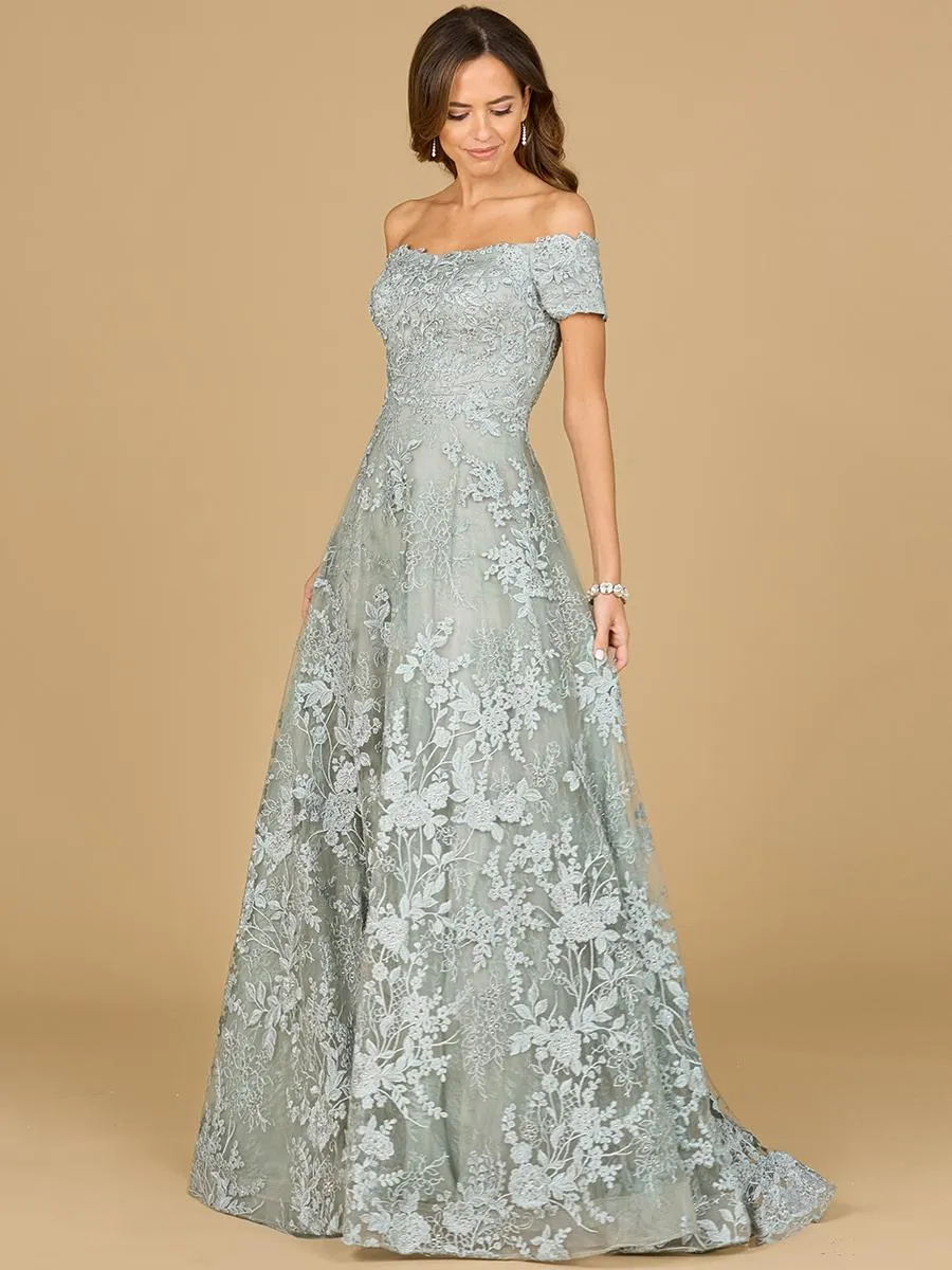 Lara Off the Shoulder Lace A-line Gown 29122 sold by Terry costa