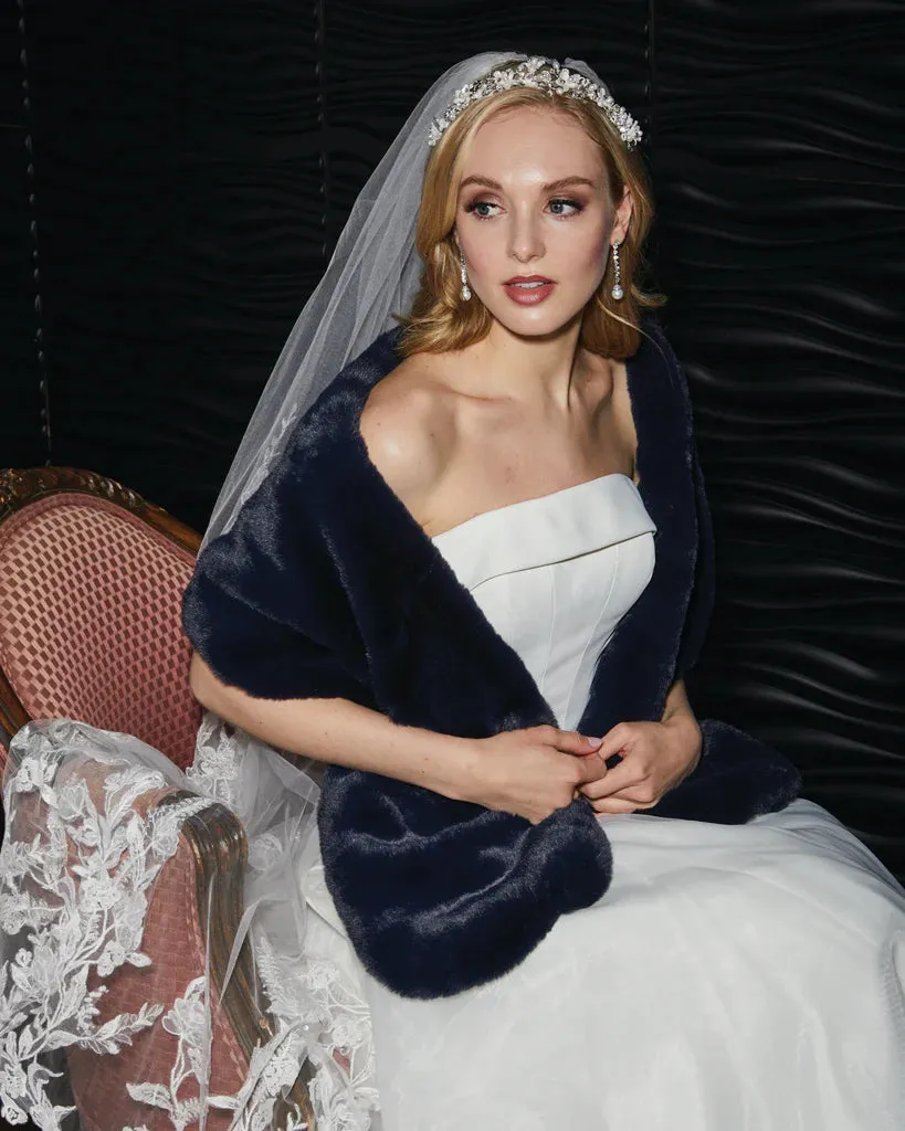 Marionat Bridal Faux Fur Wrap Cape 7111 sold by Terry costa product image thumbnail 4