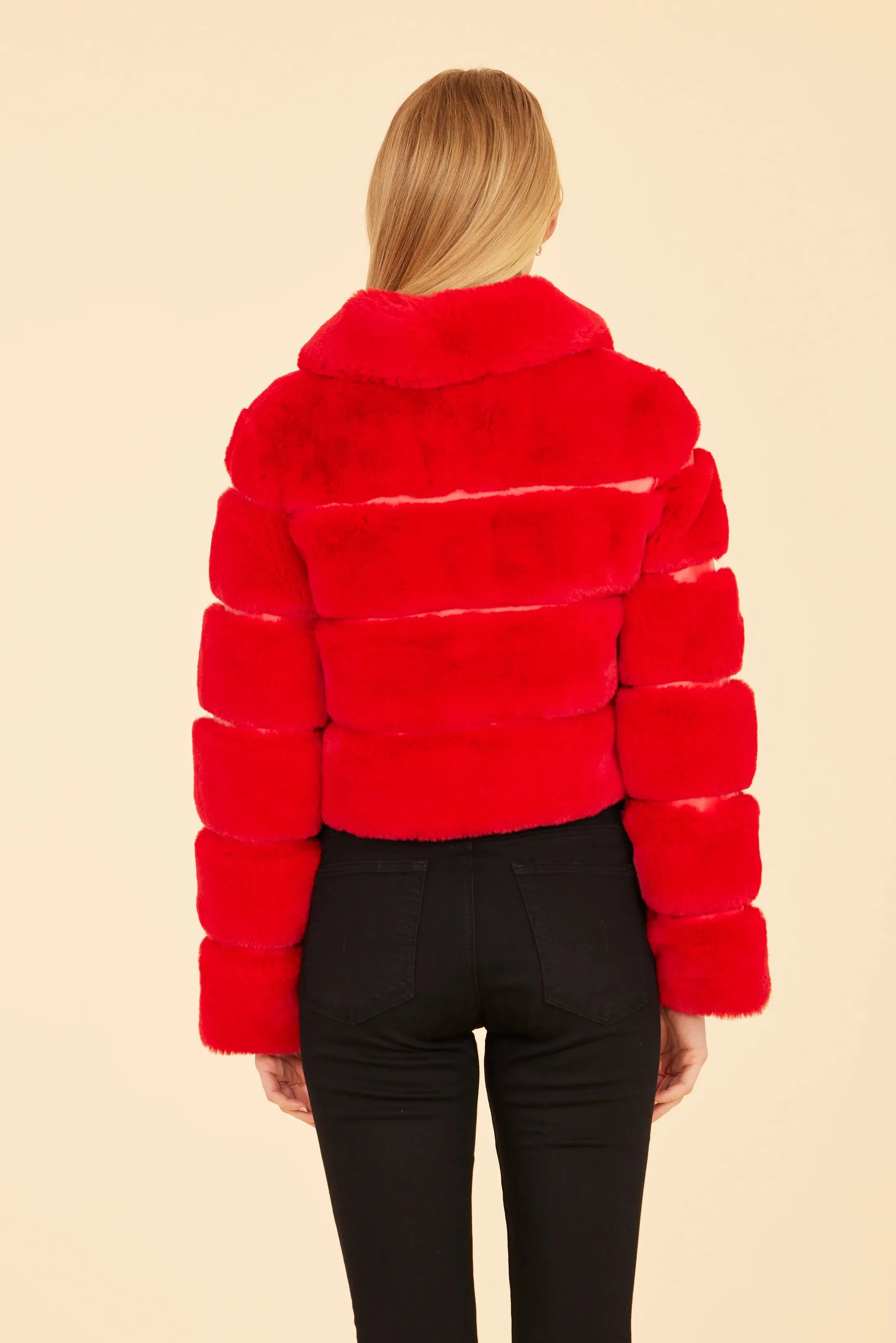 Dolce Cabo Paneled Faux Fur Cropped Jacket 75521 sold by Terry costa product image thumbnail 5