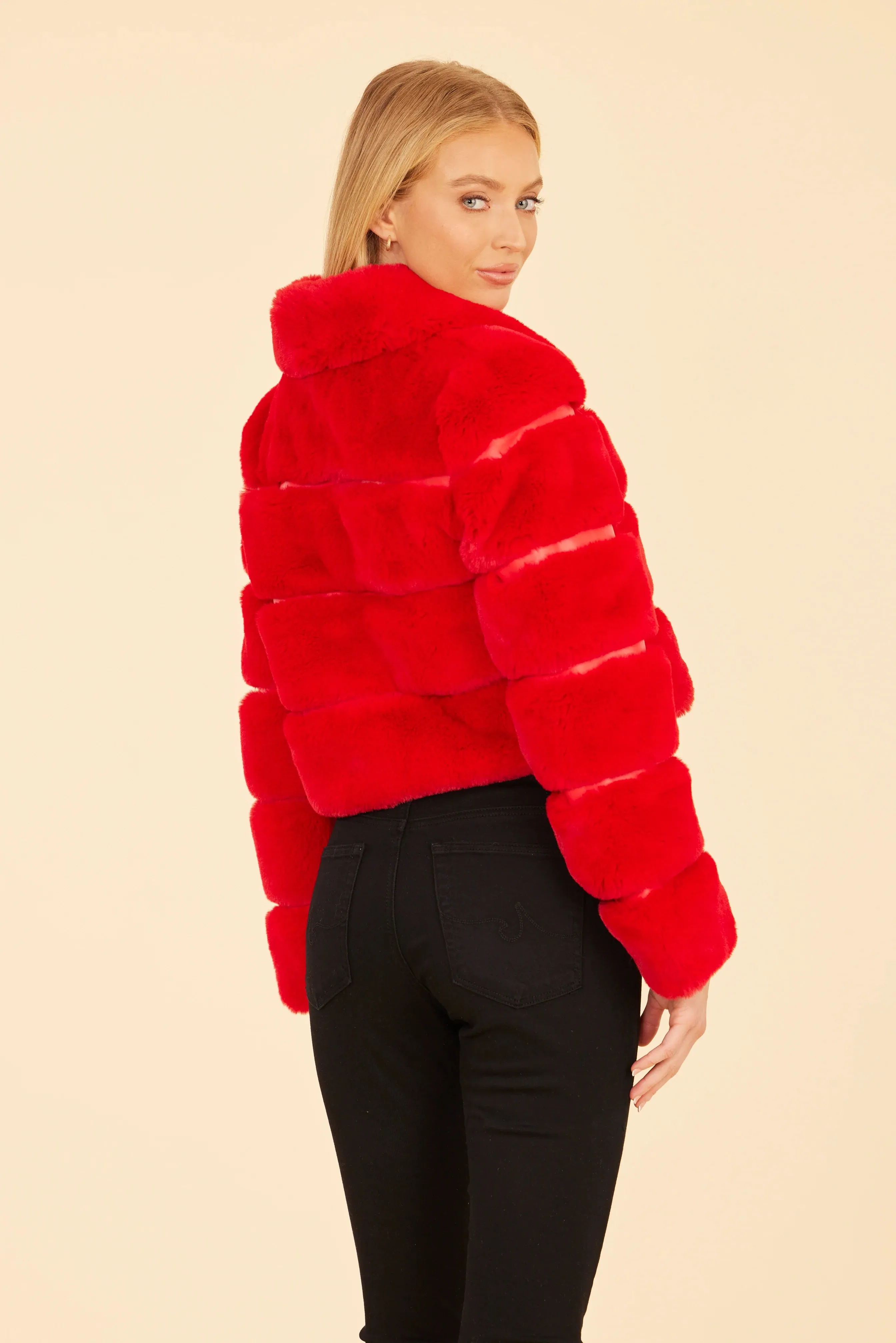 Dolce Cabo Paneled Faux Fur Cropped Jacket 75521 sold by Terry costa product image thumbnail 4