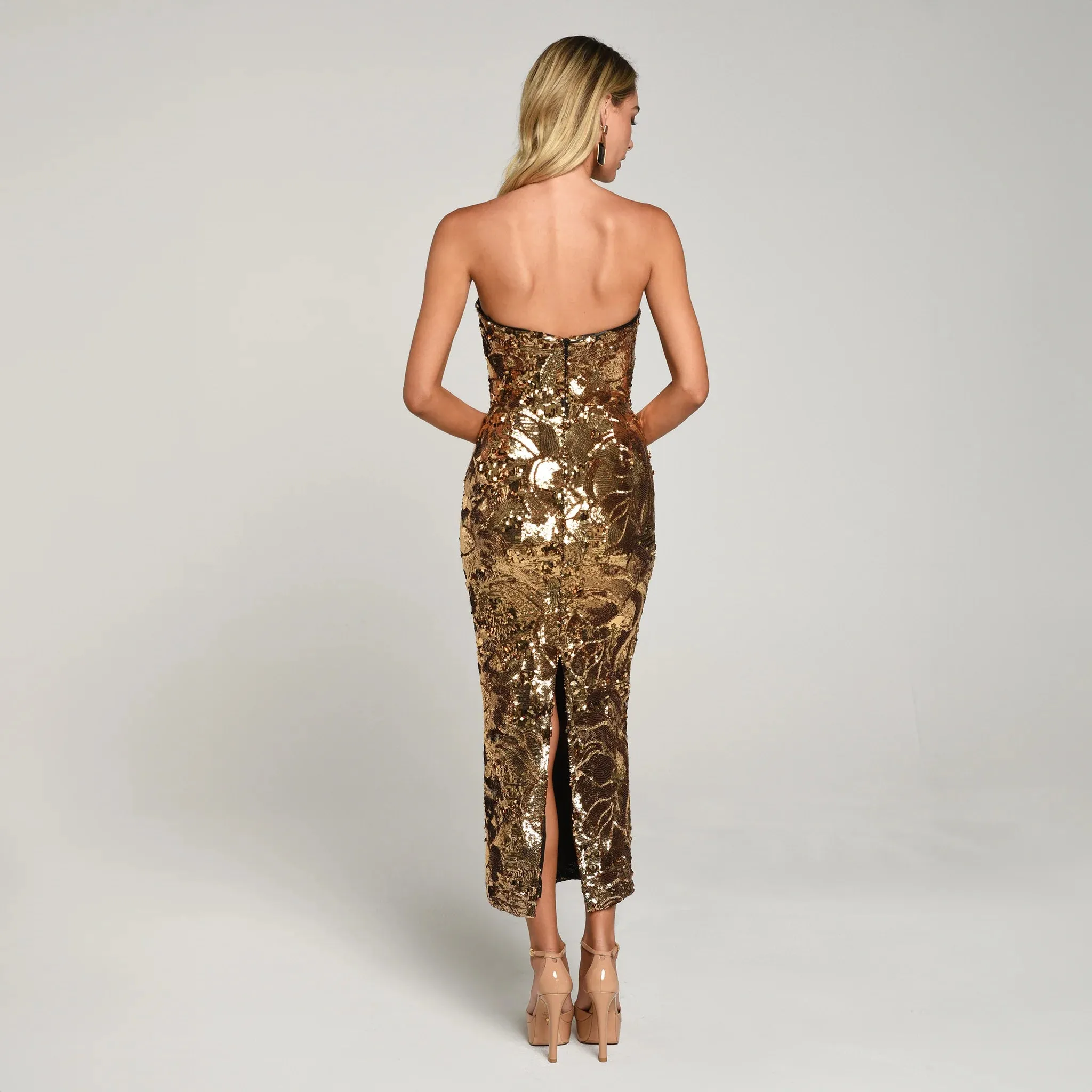 Helsi Strapless Sequin "Leslie" Midi Dress DR6149 sold by Terry costa product image thumbnail 3