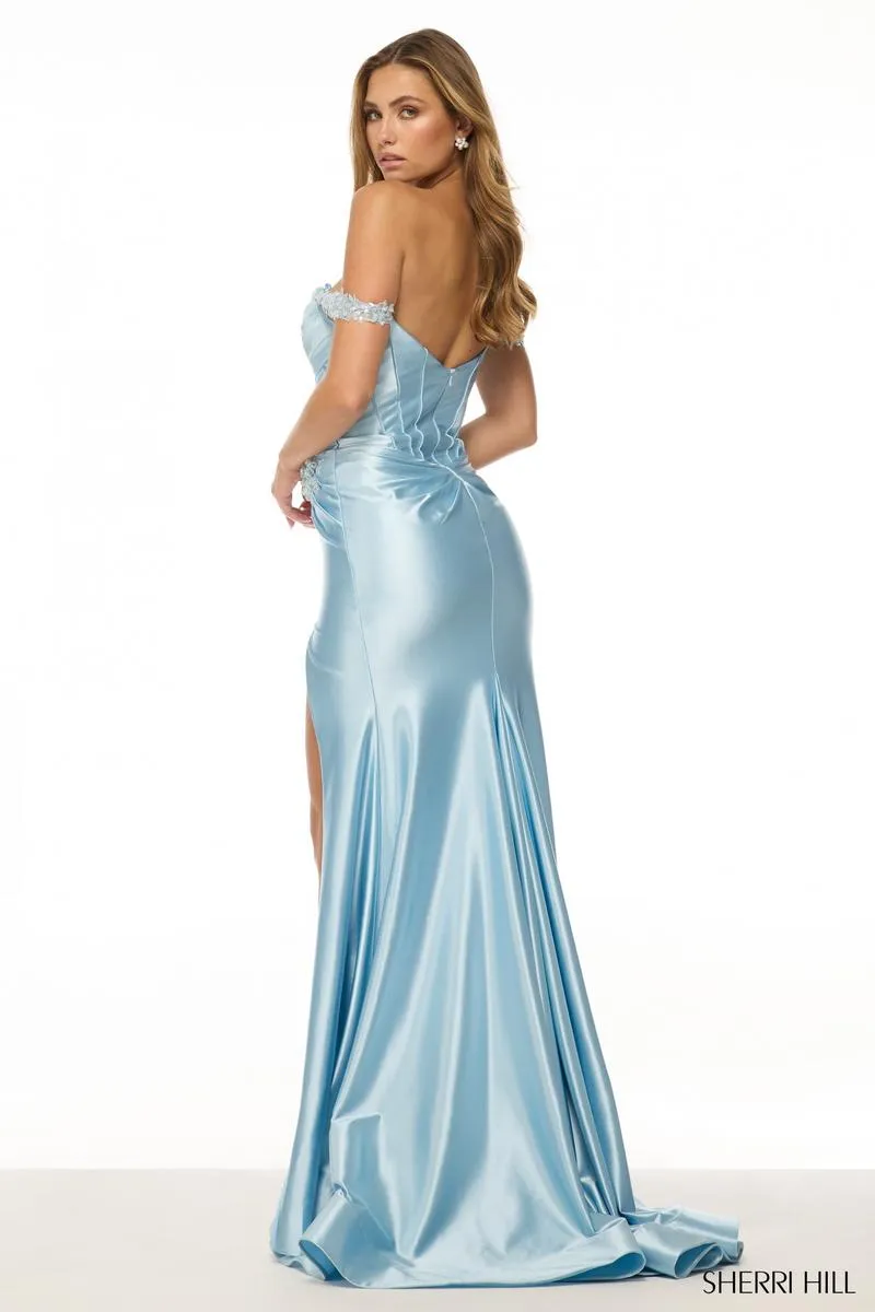Sherri Hill Cowl Neck Corset Prom Dress 57037 sold by Terry costa product image thumbnail 2