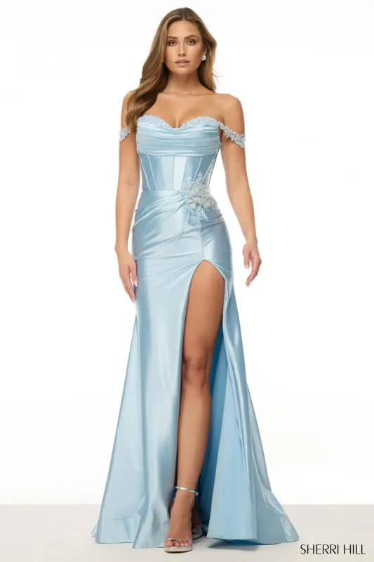 Sherri Hill Cowl Neck Corset Prom Dress 57037 sold by Terry costa