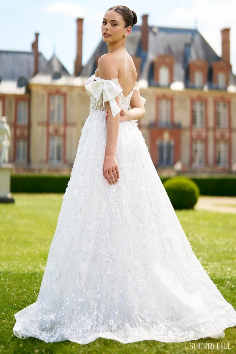 Sherri Hill Illusion Lace Ball Gown Prom Dress 56865 sold by Terry costa product image thumbnail 2