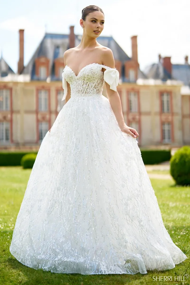 Sherri Hill Illusion Lace Ball Gown Prom Dress 56865 sold by Terry costa product image thumbnail 3