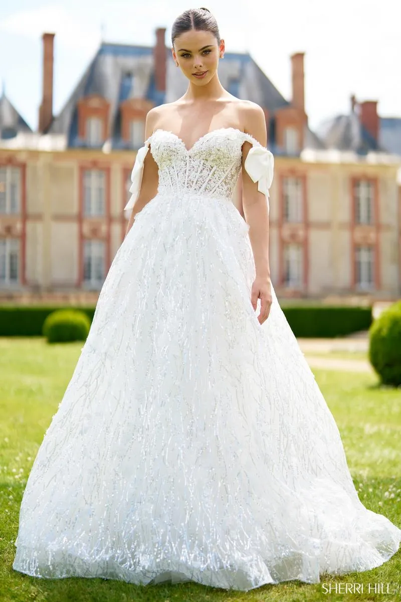 Sherri Hill Illusion Lace Ball Gown Prom Dress 56865 sold by Terry costa