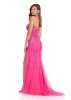 ASHLEYlauren Hotfix Strapless Prom Dress 11867 sold by Terry costa