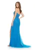 ASHLEYlauren Hotfix Strapless Prom Dress 11867 sold by Terry costa