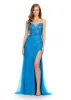 ASHLEYlauren Hotfix Strapless Prom Dress 11867 sold by Terry costa