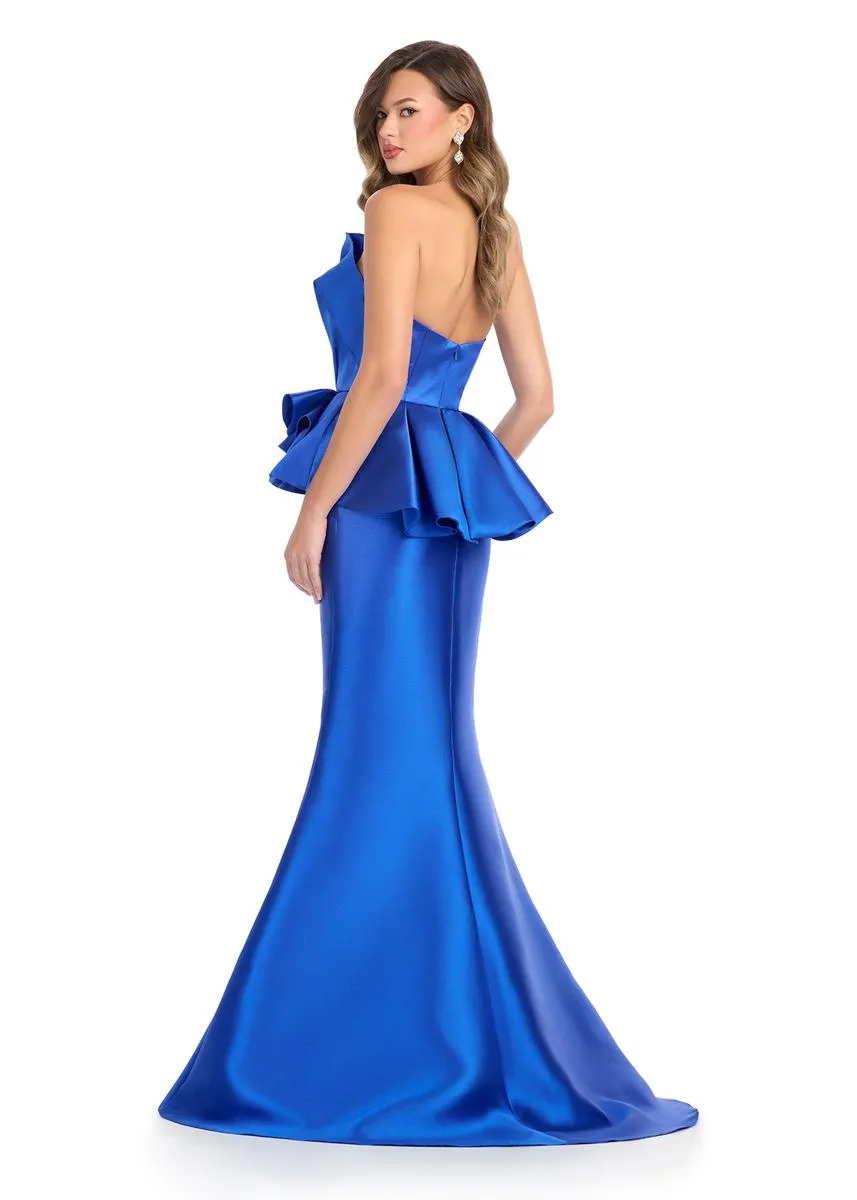 ASHLEYlauren Fit and Flare Peplum Waist Prom Dress 11874 sold by Terry costa product image thumbnail 2