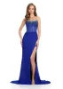 ASHLEYlauren Strapless Illusion Corset Prom Dress 11904 sold by Terry costa