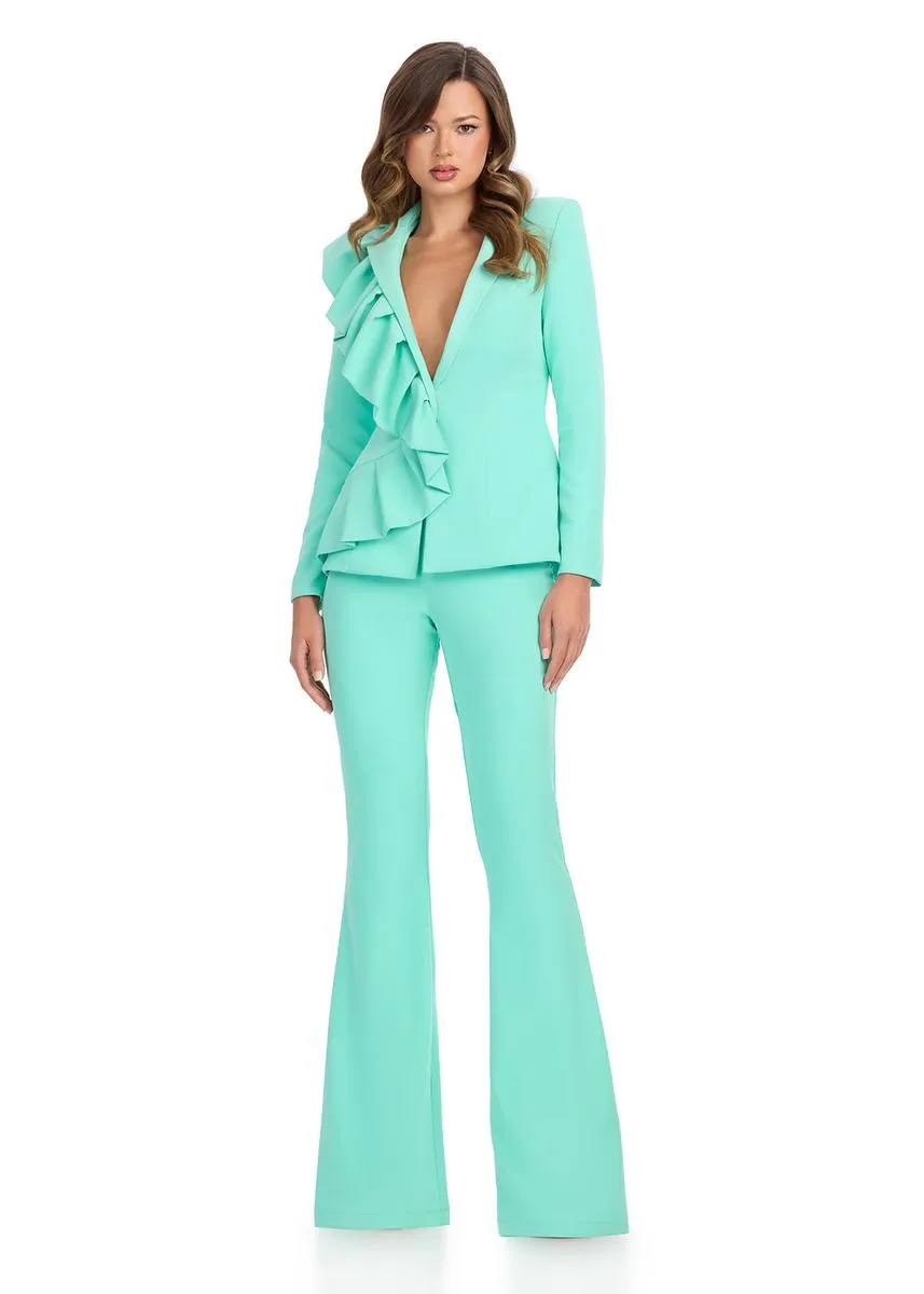ASHLEYlauren Ruffle Trimmed Jumpsuit 11971 sold by Terry costa product image thumbnail 3