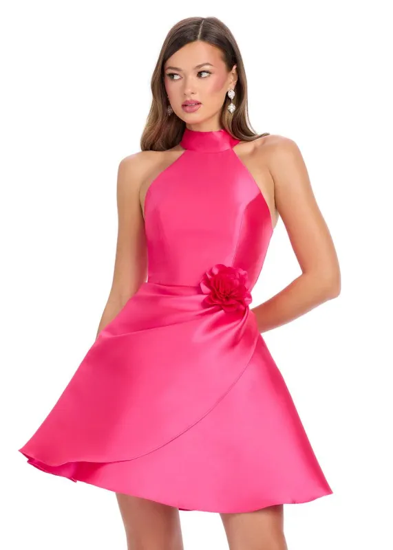 ASHLEYlauren High Neck Cocktail Dress 4803 sold by Terry costa