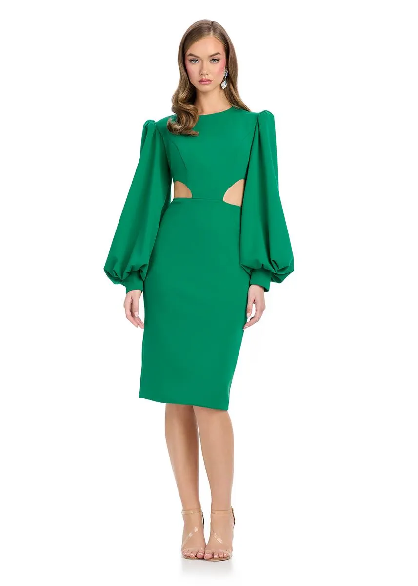 ASHLEYlauren Balloon Sleeve Cocktail Interview Dress 4811 sold by Terry costa product image thumbnail 3