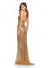ASHLEYlauren Halter Beaded Illusion Prom Dress 11956 sold by Terry costa