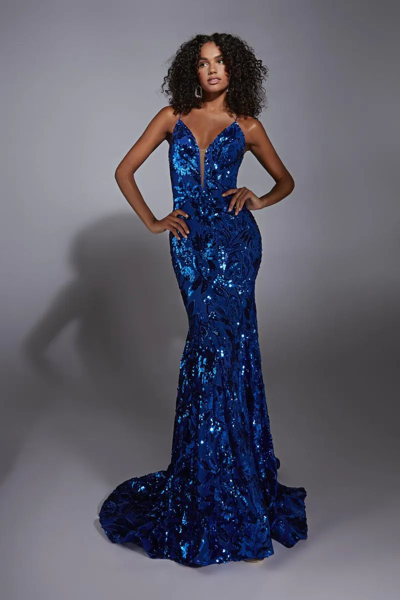 Alyce Prom Dress 61755 sold by Terry costa product image thumbnail 5