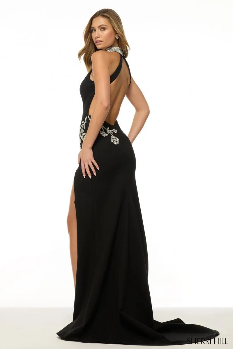 Sherri Hill High Neck Long Prom Dress 57059 sold by Terry costa product image thumbnail 2