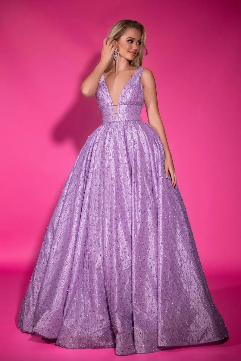 Portia & Scarlett V-Neck Ballgown Prom Dress PS25316 sold by Terry costa