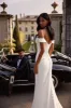 Sherri Hill Off the Shoulder Corset Bridal Gown with Slit 81129 sold by Terry costa