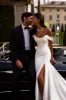 Sherri Hill Off the Shoulder Corset Bridal Gown with Slit 81129 sold by Terry costa