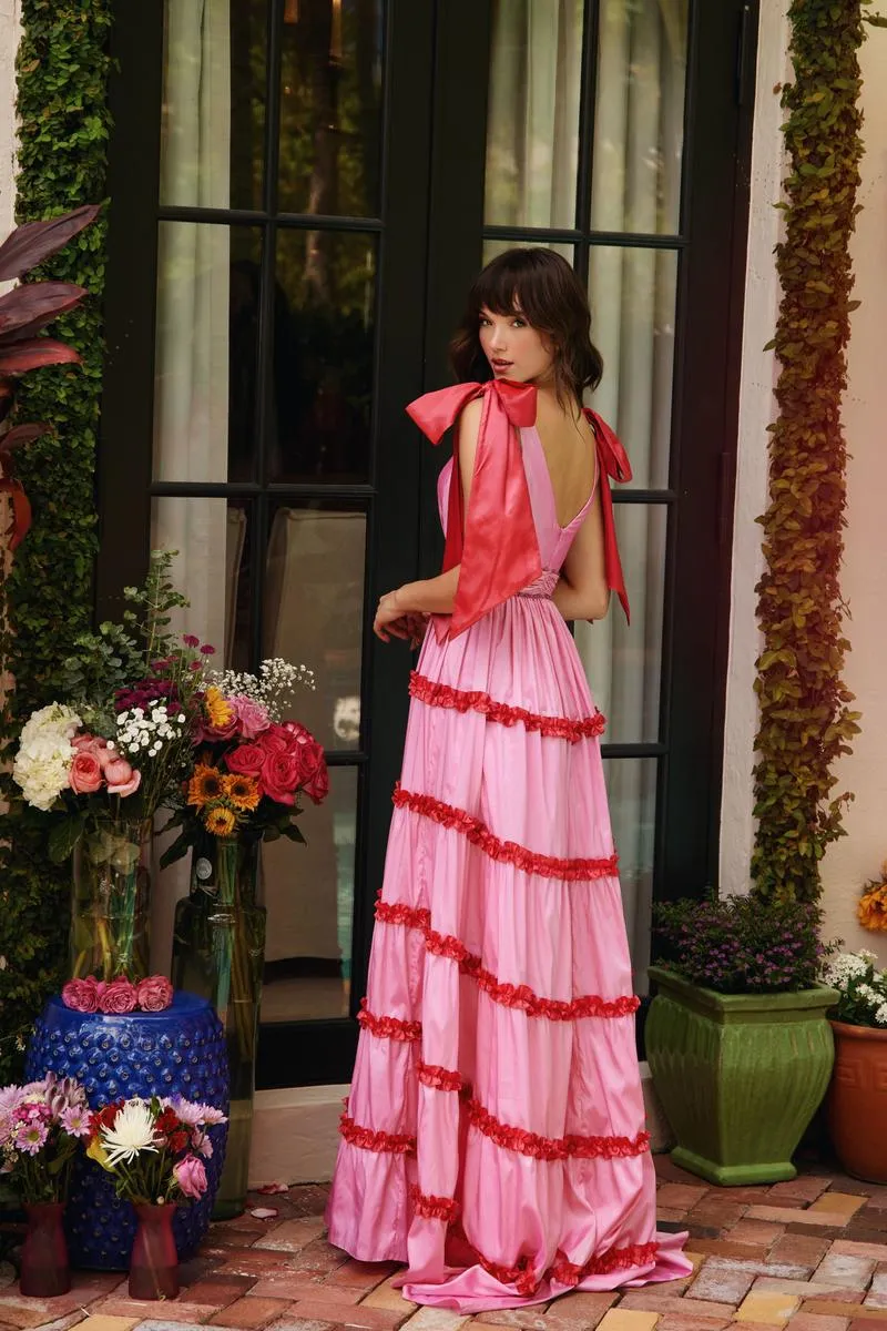 Ava Presley Ruffle Long Prom Dress 40091 sold by Terry costa product image thumbnail 2