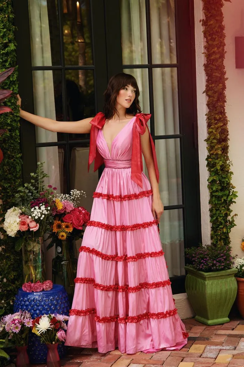 Ava Presley Ruffle Long Prom Dress 40091 sold by Terry costa product image thumbnail 5