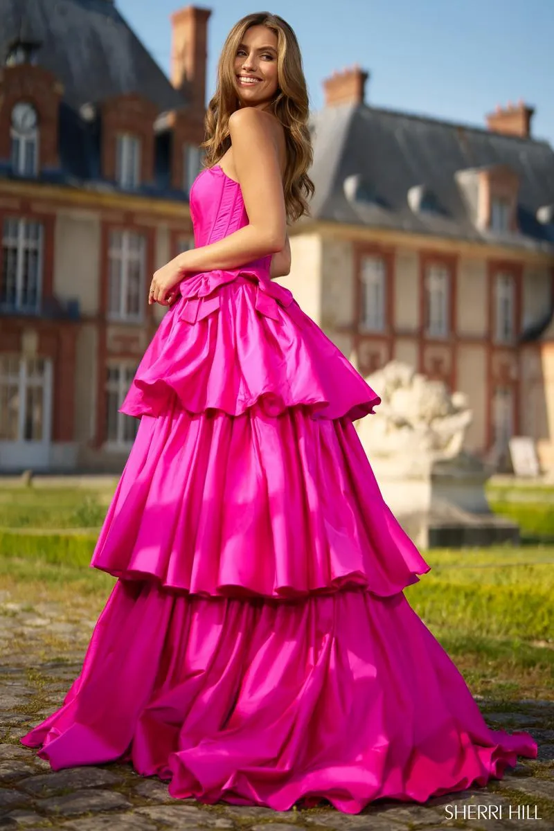 Sherri Hill Strapless Ruffle Prom Dress 56908 sold by Terry costa product image thumbnail 2