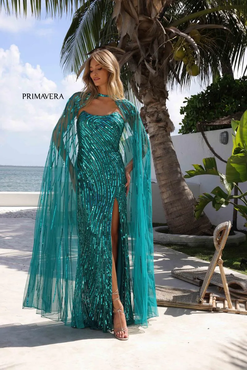 Primavera Couture Long Dress 4376 sold by Terry costa