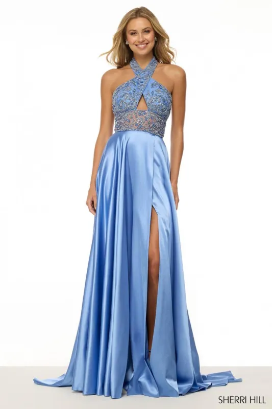 Sherri Hill A-Line Halter Prom dress 57109 sold by Terry costa