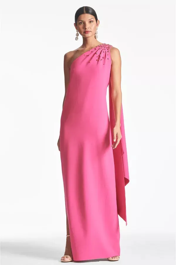 Sachin & Babi "Leslie" One Shoulder Gown sold by Terry costa