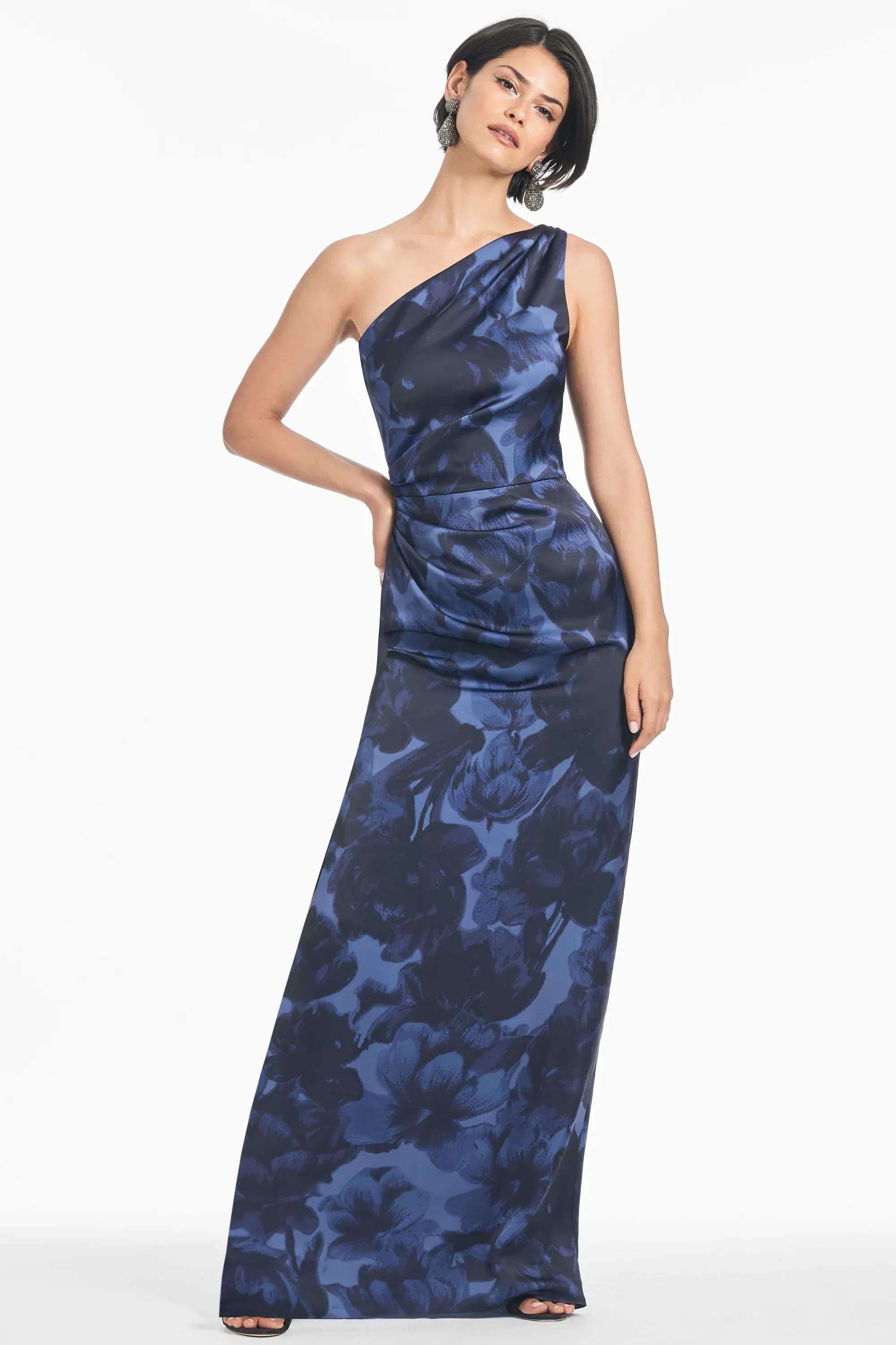 Sachin & Babi "Delancy" Floral One Shoulder Gown sold by Terry costa product image thumbnail 4