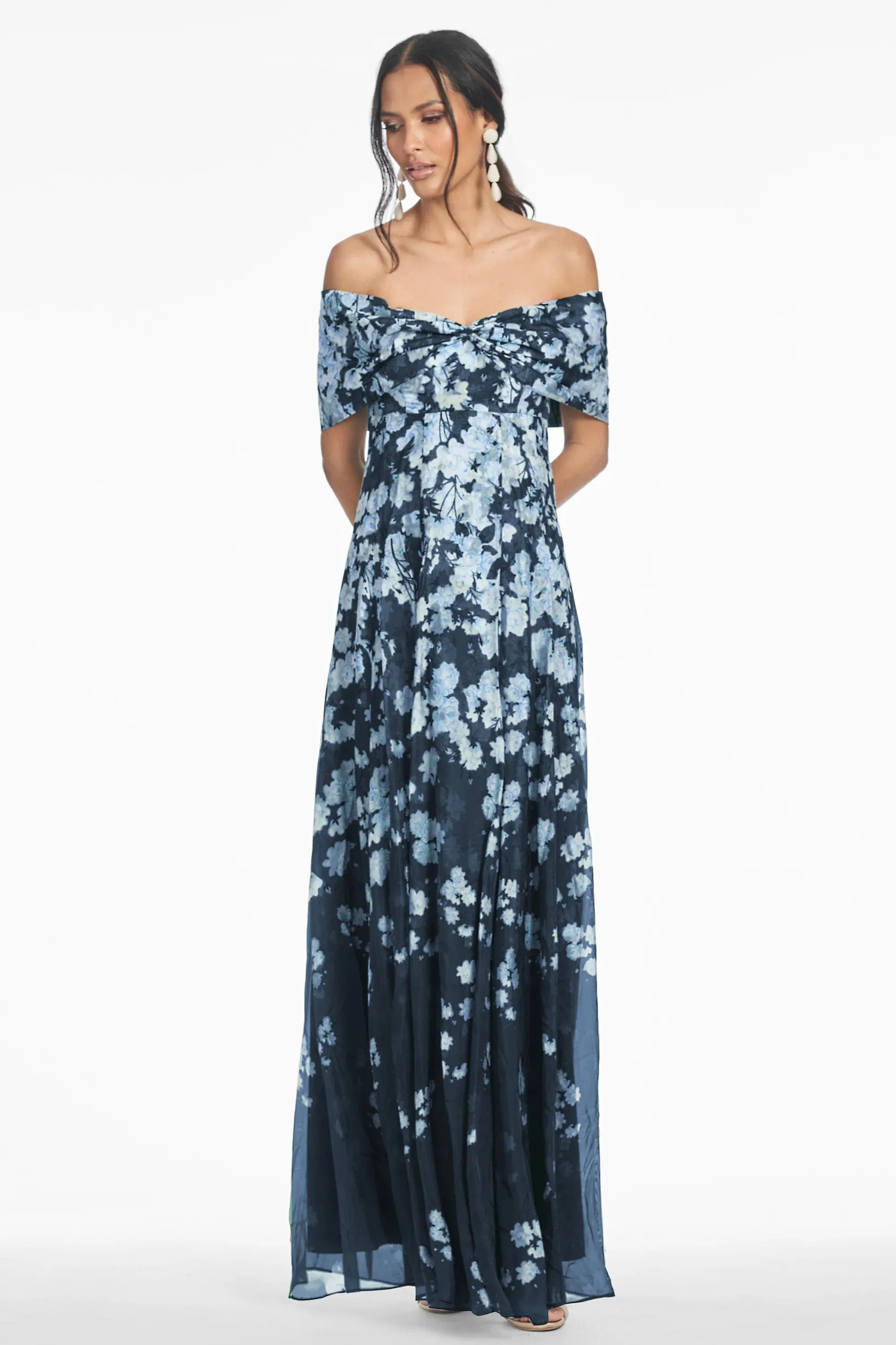 Sachin & Babi "Kennedy" Floral Off the Shoulder Gown sold by Terry costa product image thumbnail 2
