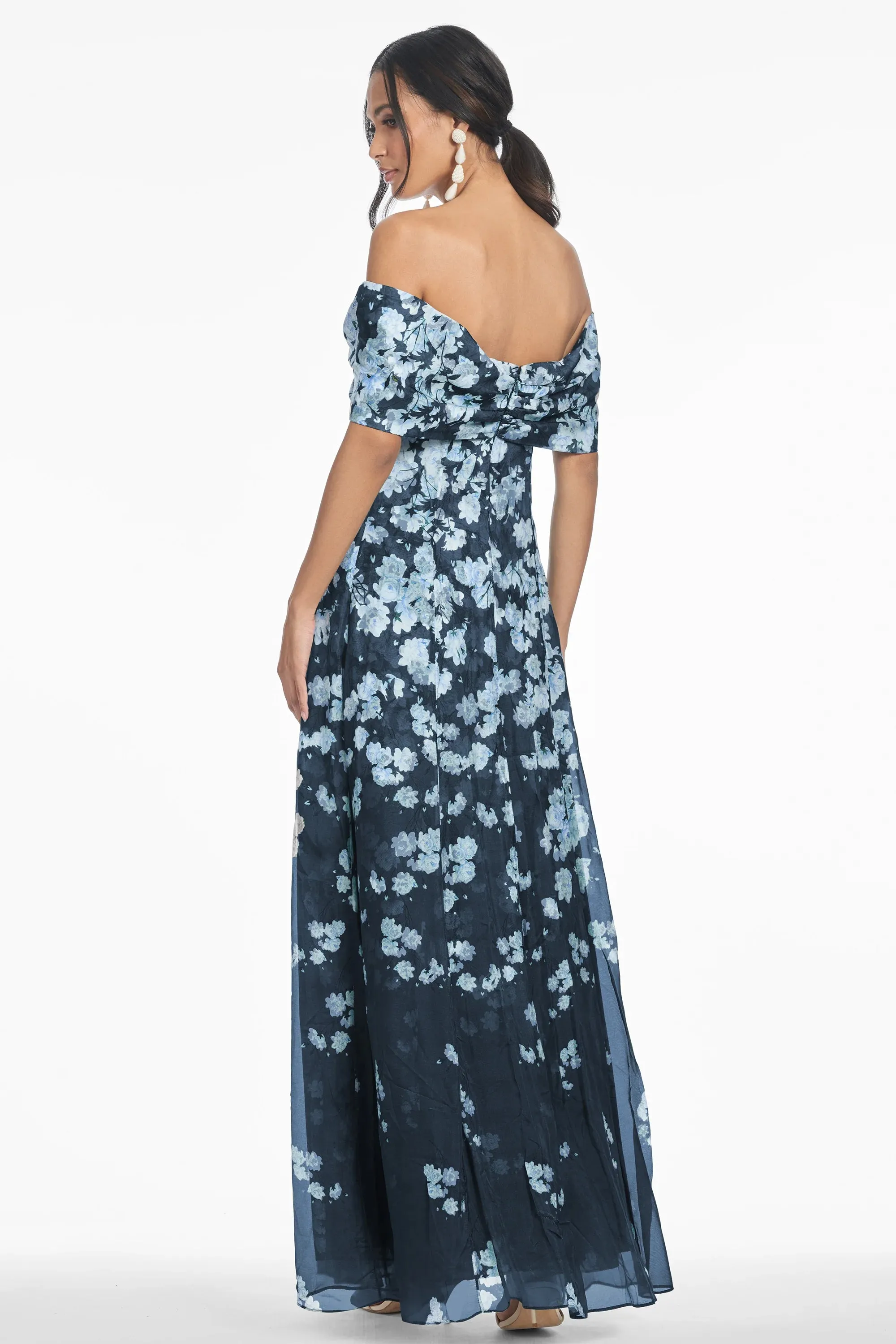 Sachin & Babi "Kennedy" Floral Off the Shoulder Gown sold by Terry costa product image thumbnail 3