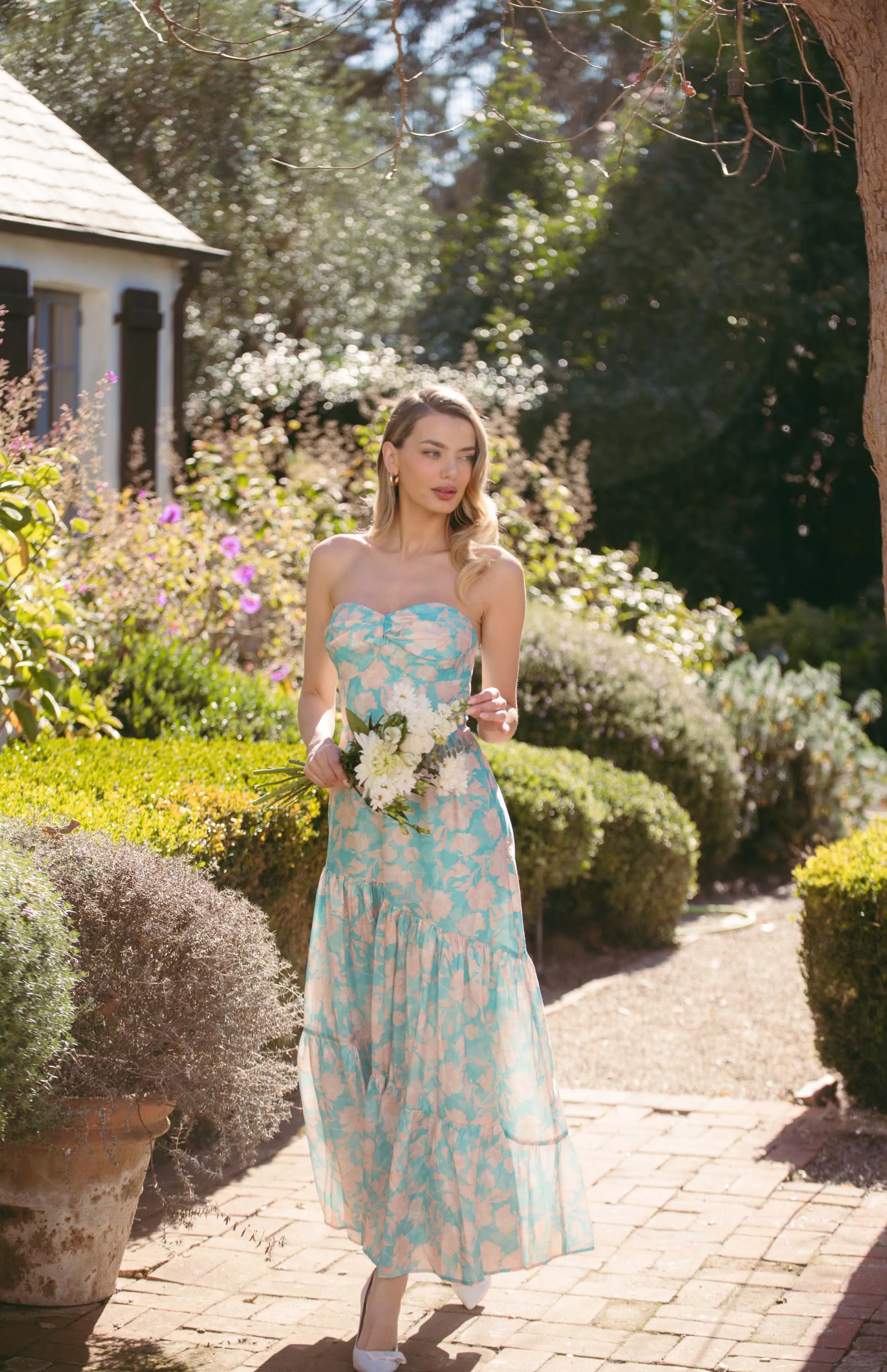 Hutch "Phoebe" Strapless Floral Dress 11316 sold by Terry costa