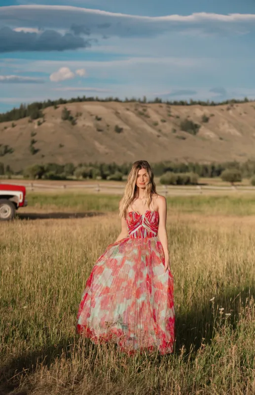 Hutch "Corene" A-line Foral Midi Dress 11331 sold by Terry costa