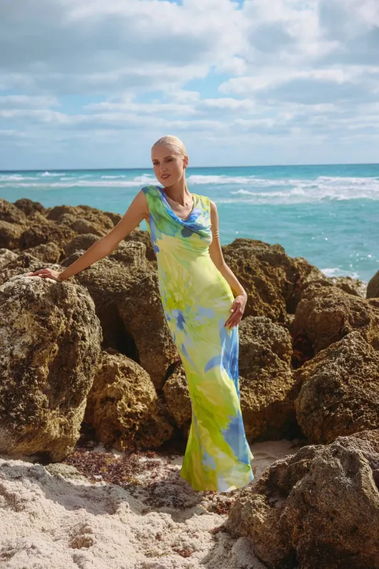 Betsy and Adam "Isabel" Floral Dress A27168 sold by Terry costa