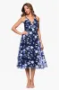 Xscape Evenings "Trina" 3D Embellished Floral Midi Dress 6829X sold by Terry costa