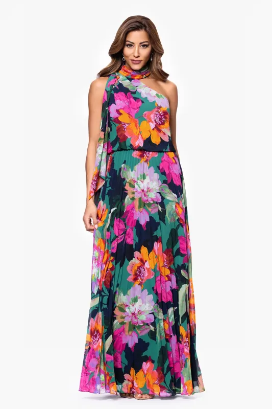 Xscape Evenings "Gia" Floral Print Chiffon Dress 6901X sold by Terry costa