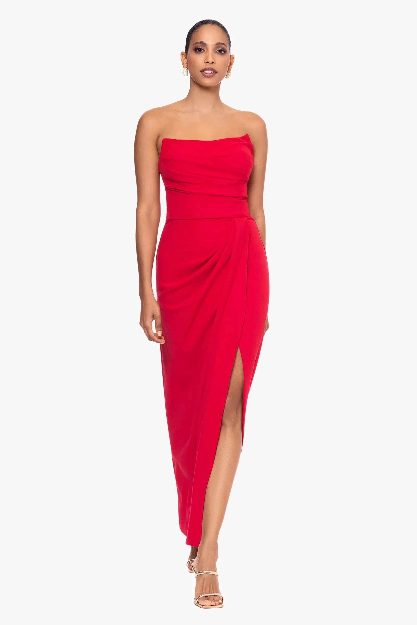 Betsy and Adam "Flora" Long Strapless Corset Dress A26841 sold by Terry costa product image thumbnail 4