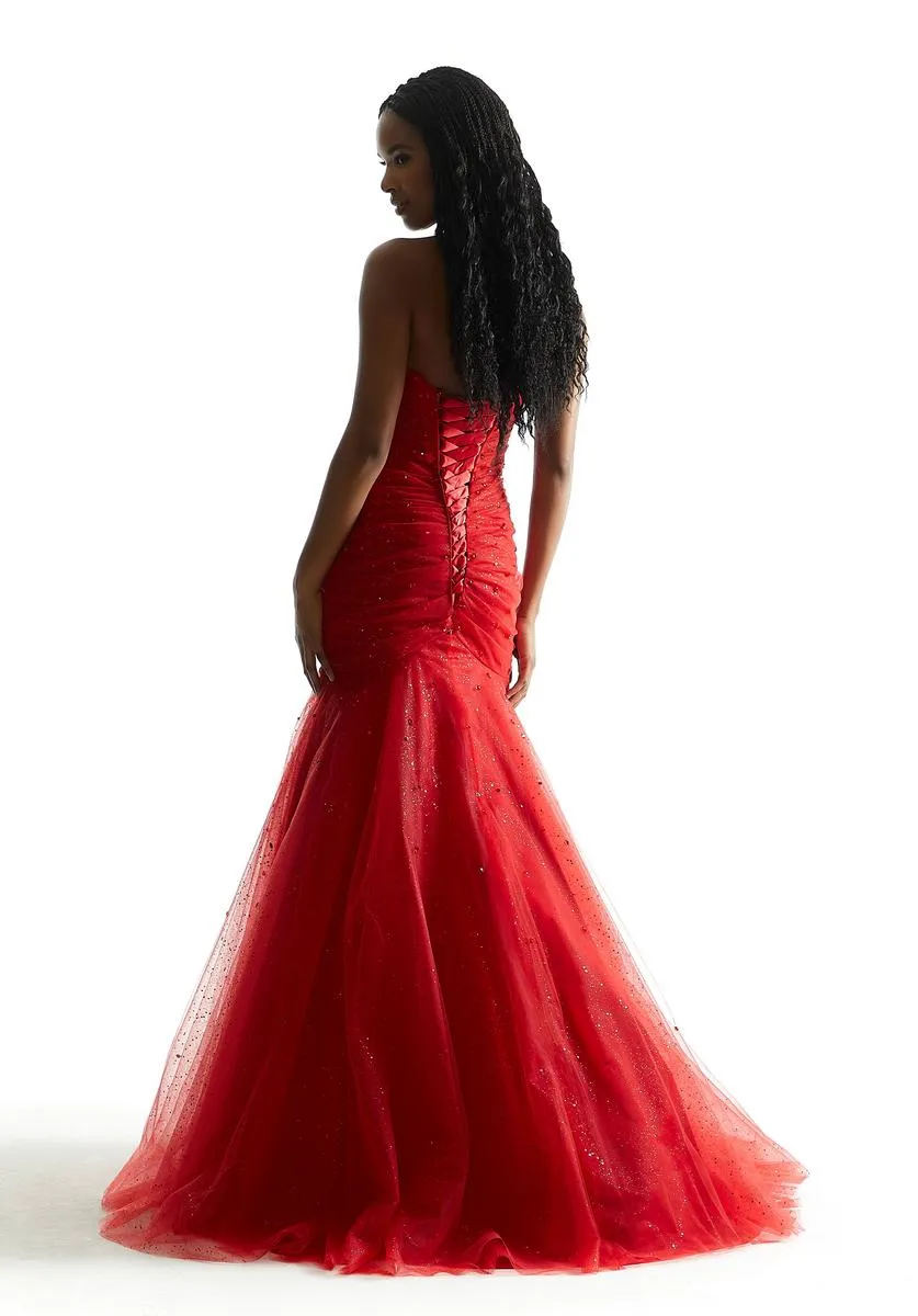 Morilee Strapless Ruched Mermaid Prom Dress 49046 sold by Terry costa product image thumbnail 2