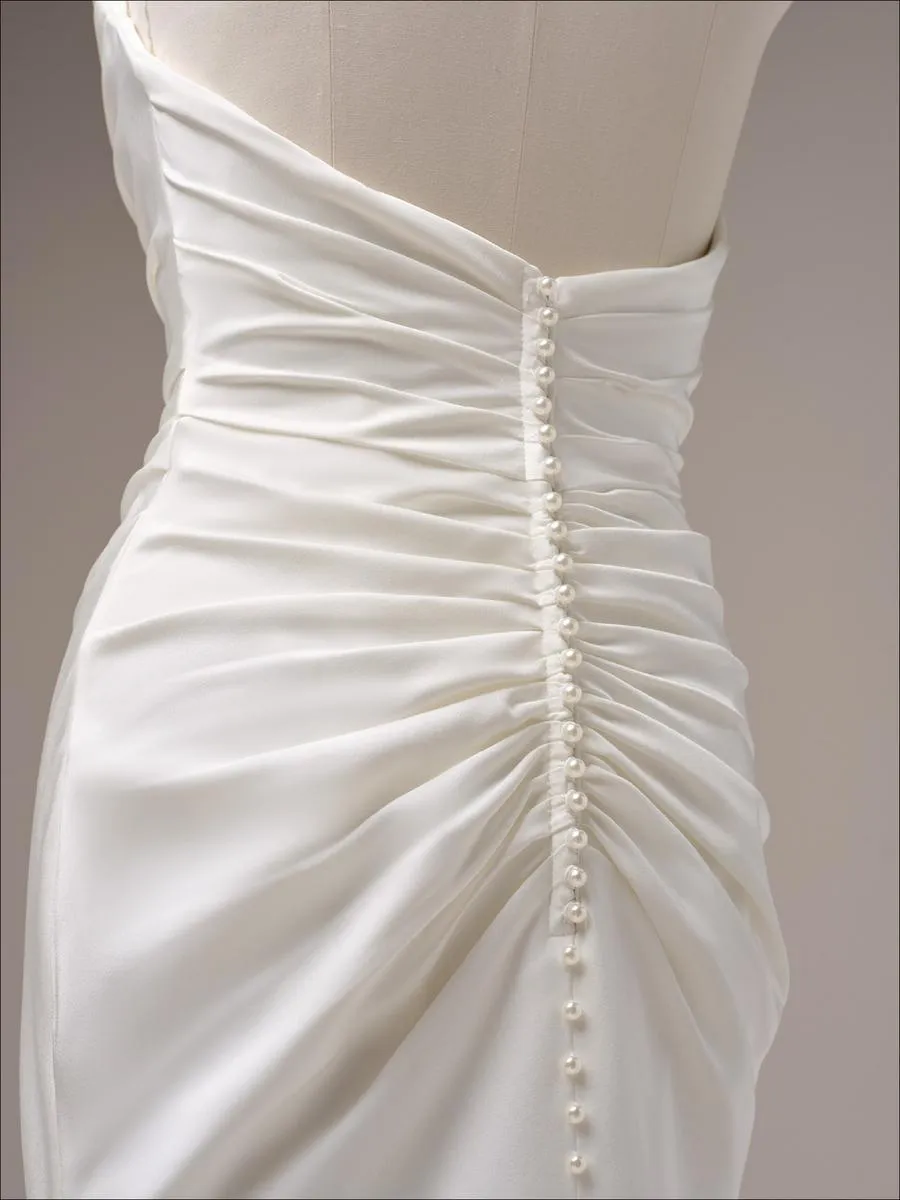 Maggie Sottero "Rhoda" Modern Satin Wedding Dress sold by Terry costa product image thumbnail 2