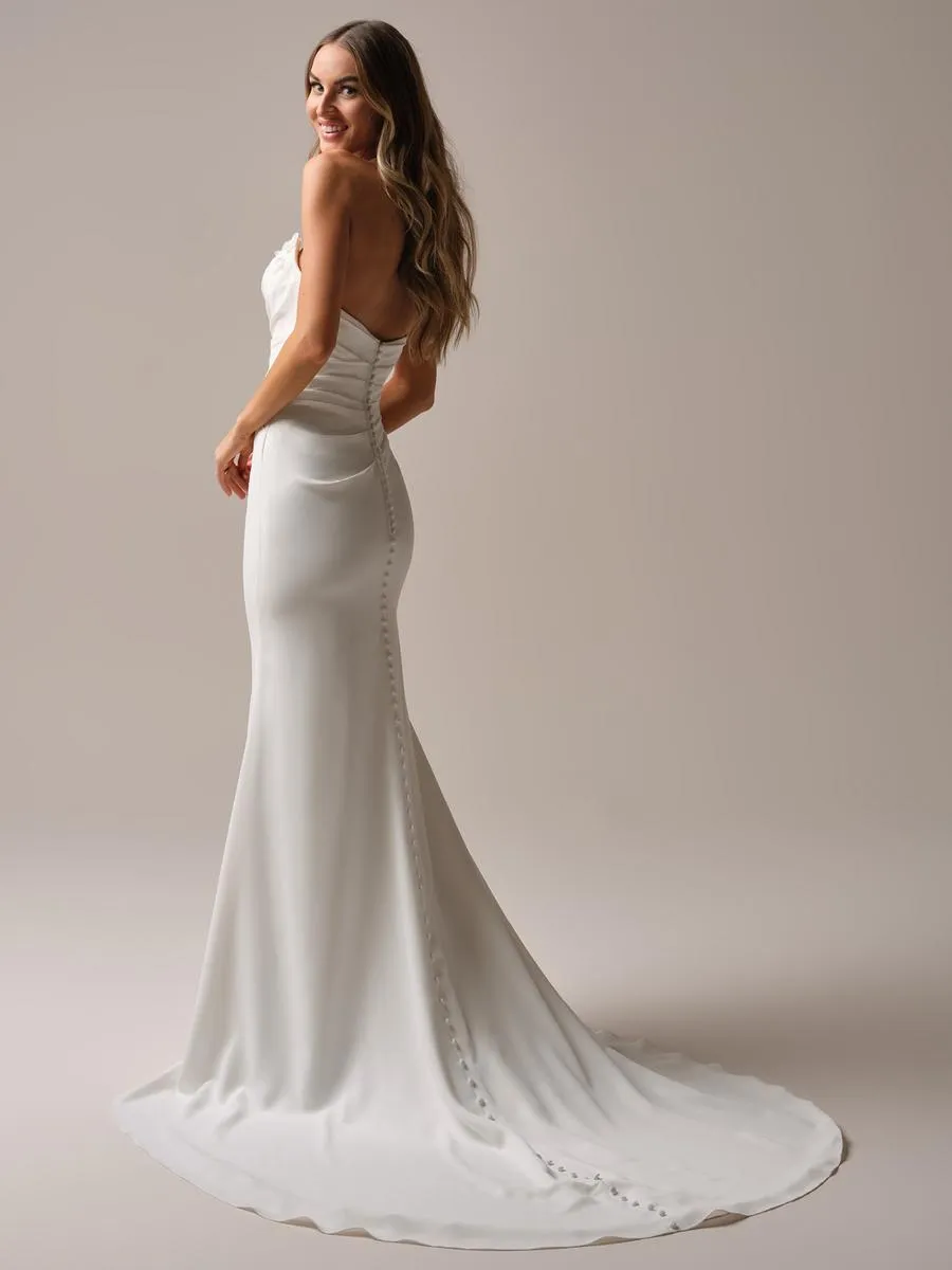 Rebecca Ingram "Fantasia" Strapless Crepe Mermaid Bridal Gown sold by Terry costa product image thumbnail 2