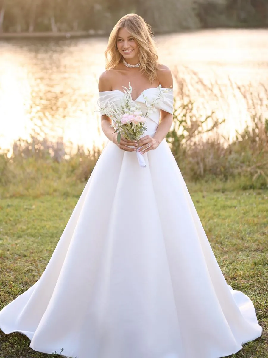 Rebecca Ingram "Brooke" Strapless Mikado Bridal Gown sold by Terry costa product image thumbnail 4