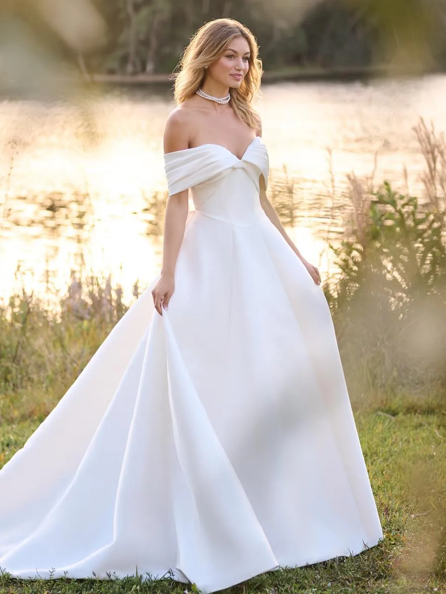 Rebecca Ingram "Brooke" Strapless Mikado Bridal Gown sold by Terry costa product image thumbnail 3