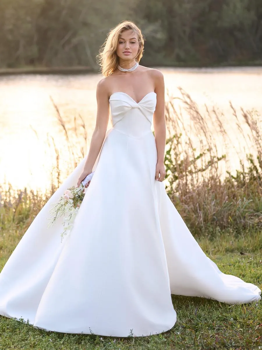 Rebecca Ingram "Brooke" Strapless Mikado Bridal Gown sold by Terry costa