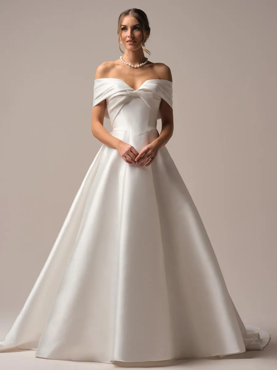 Rebecca Ingram "Brooke" Strapless Mikado Bridal Gown sold by Terry costa product image thumbnail 5