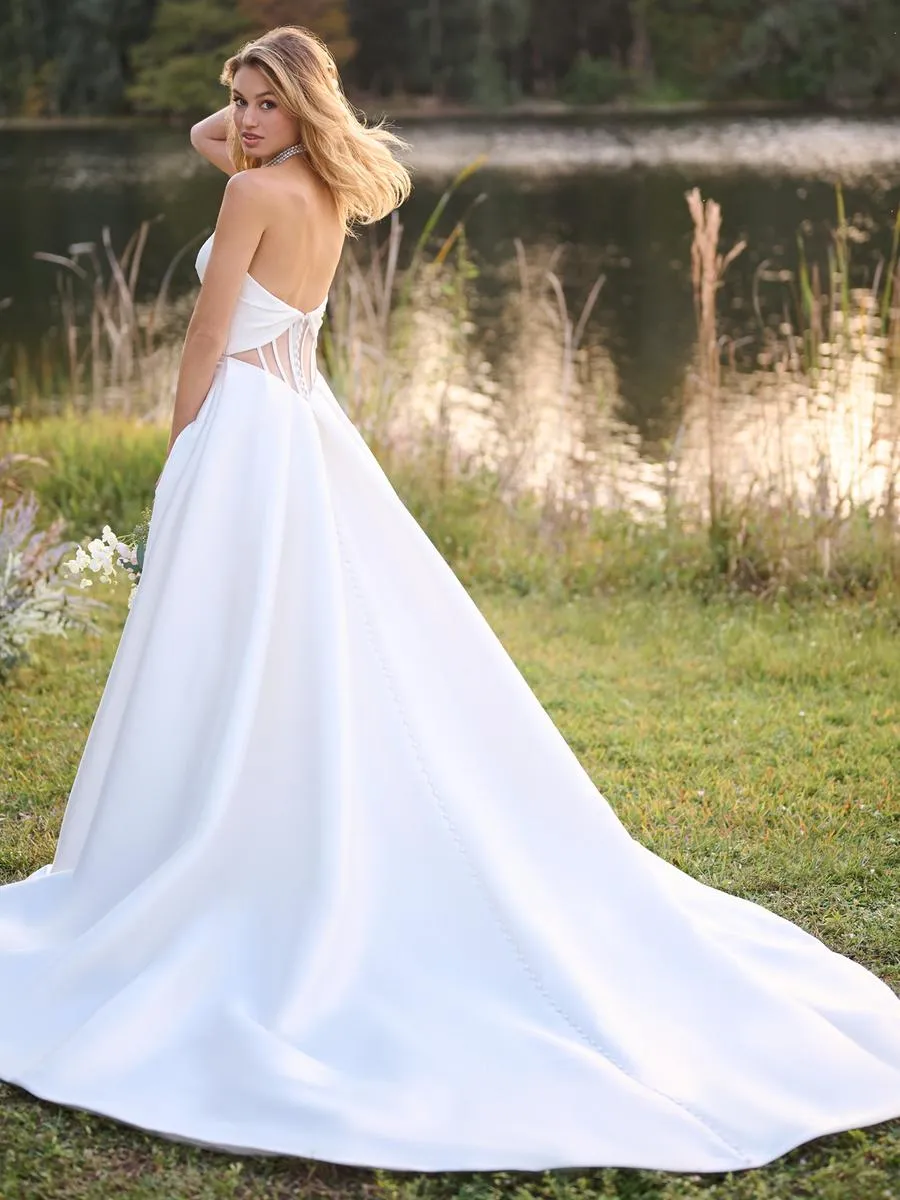 Rebecca Ingram "Brooke" Strapless Mikado Bridal Gown sold by Terry costa product image thumbnail 2