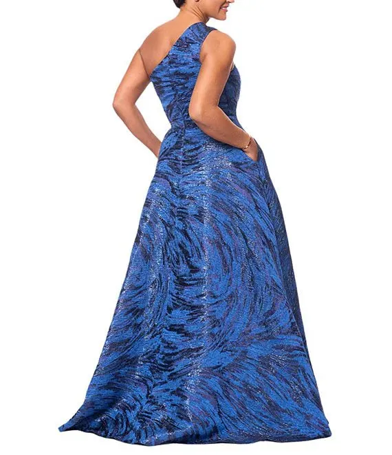Xscape Evenings Brocade Sleeveless Dress 6742X sold by Terry costa product image thumbnail 2